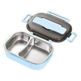 thumbnail image 1 of Stainless Steel Bento Box with Divider Small 2-Compartment Lunch Container Leakproof Food Storage, 1 of 1