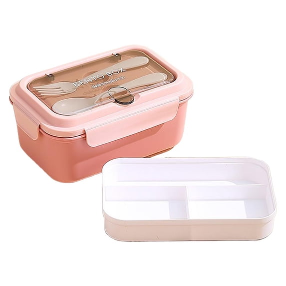 Stainless Steel Bento Lunch Box, Stackable Bento Box, Large-Capacity Double Layer Bento Box with Compartments, Leakproof Bento Container, Metal Lunchbox Ideal for Office, Work, Travel - Color F