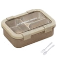 thumbnail image 1 of Stainless Steel Bento Lunch Box for Adults, 3 Compartment, Super Leakproof, Stainless Steel, Dishwasher Safe, BPA-Free, 1 of 9