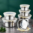 thumbnail image 1 of Stainless Steel Bento Lunch Box with Sealed Lid – 304 Food Storage Container for Refrigerator, Stackable and Durable Organizer, 1 of 7