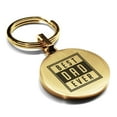 thumbnail image 1 of Stainless Steel Best Dad Ever Round Medallion Keychain Circle Ring, 1 of 2