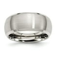 thumbnail image 1 of Stainless Steel Beveled Edge 10mm Brushed and Polished Band Ring - Size 9, 1 of 2