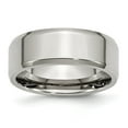 thumbnail image 1 of Stainless Steel Beveled Edge 8mm Polished Band Size: 7; for Adults and Teens; for Women and Men, 1 of 6