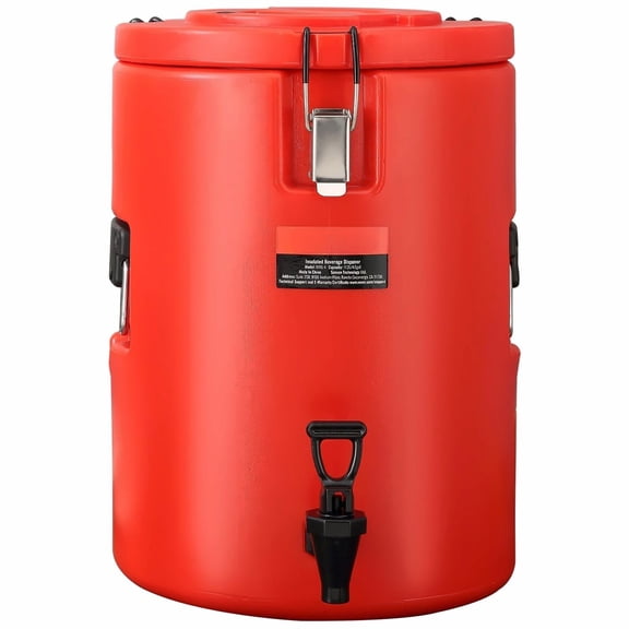Stainless Steel Beverage Dispenser 4.5 Gallon - Insulated Thermal Drink Server with Spigot - Hot & Cold Coffee Tea Water Dispenser for Restaurant Home