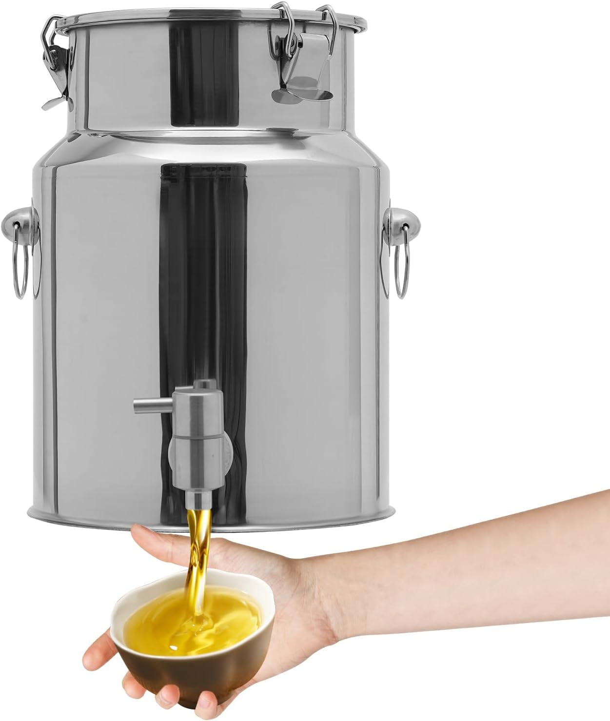 5.3L (1.4 Gallon) Beverage Dispenser With Stand - Stainless Steel Spigot For Parties, Punch, Lemonade & Iced Tea