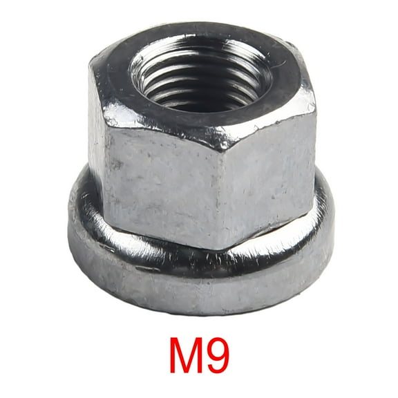 Stainless Steel Bicycle Wheel Axle Track Nuts M9/M10, Anti-Skid Locking Nuts for Fixed Gear Front/Rear Hubs, Silver Bike Components 2 Pack(M9)