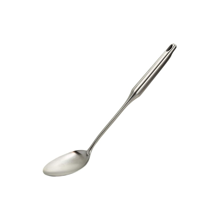 Stainless Steel Big Cooking Spoon: Kitchen Spoon Good for Cooking, Basting, Serving, etc. Safe Metal Utensil - Durable, Solid Construction, Size