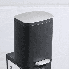 Stainless Steel Bin, Bathroom Garbage Storage Cabinet with Foot Pedal