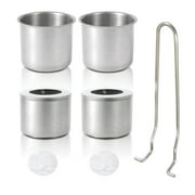 Stainless Steel Bioethanol Burners Pots Set Tabletop Ethanol Combustion Chamber