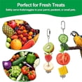 thumbnail image 1 of Stainless Steel Bird Cage Food Holder Fruit and Vegetable Skewer Hanging Foraging Toy for Parakeets Budgies and Macaws to Promote Healthy Feeding, 9 Inch, 1 of 6