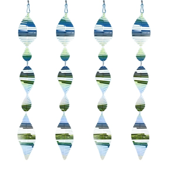 Stainless Steel Bird Deterrents for Outside,3D Wind Spinners Outdoor Decor,Reflective Bird Discs to Keep Woodpecker Pigeon Away from House Window Patio Yard Porch,Silver