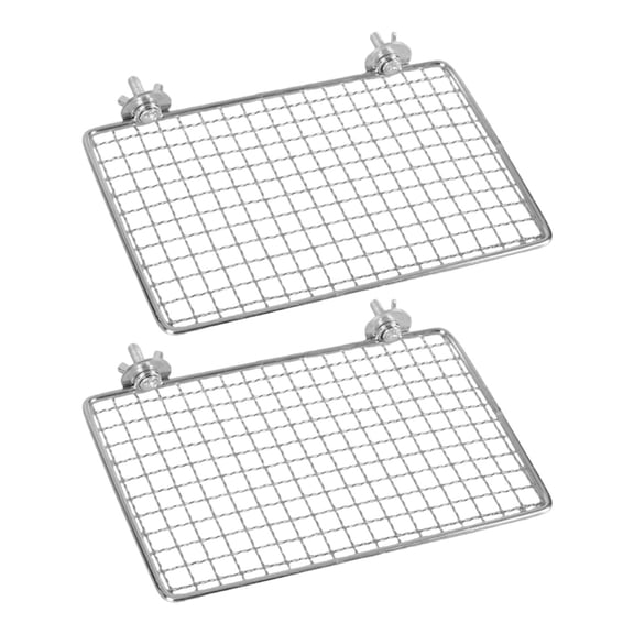 Stainless Steel Bird Perch Resting Platform MultiFunctional Claw Trimming Grids Standing Perch for Parrots Engagement