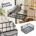 thumbnail image 1 of Stainless Steel Bird Stand Platform with Mesh Support Parrot Nesting Rack Perch for Cockatiels Parakeets Small Pet Bird Cage Accessories, 1 of 6