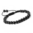 thumbnail image 1 of Stainless Steel Black Bead Bracelet Stylish Classic Adjustable Beads Braided Bracelet for Women Men, 1 of 8
