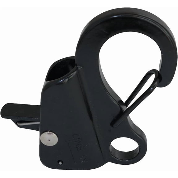 Stainless Steel Black Boat Anchor Hook 3/8inch Yacht Boat Rope Threading Hook Fender Adjustment Sliding Rope Threading Hook Knotless Anchor System