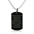 thumbnail image 1 of Stainless Steel Black Coating Cross Lord's Prayer in Spanish Pendant Necklace, 1 of 2