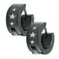 thumbnail image 1 of Stainless Steel Black Huggies Earrings With Stars, 1 of 1
