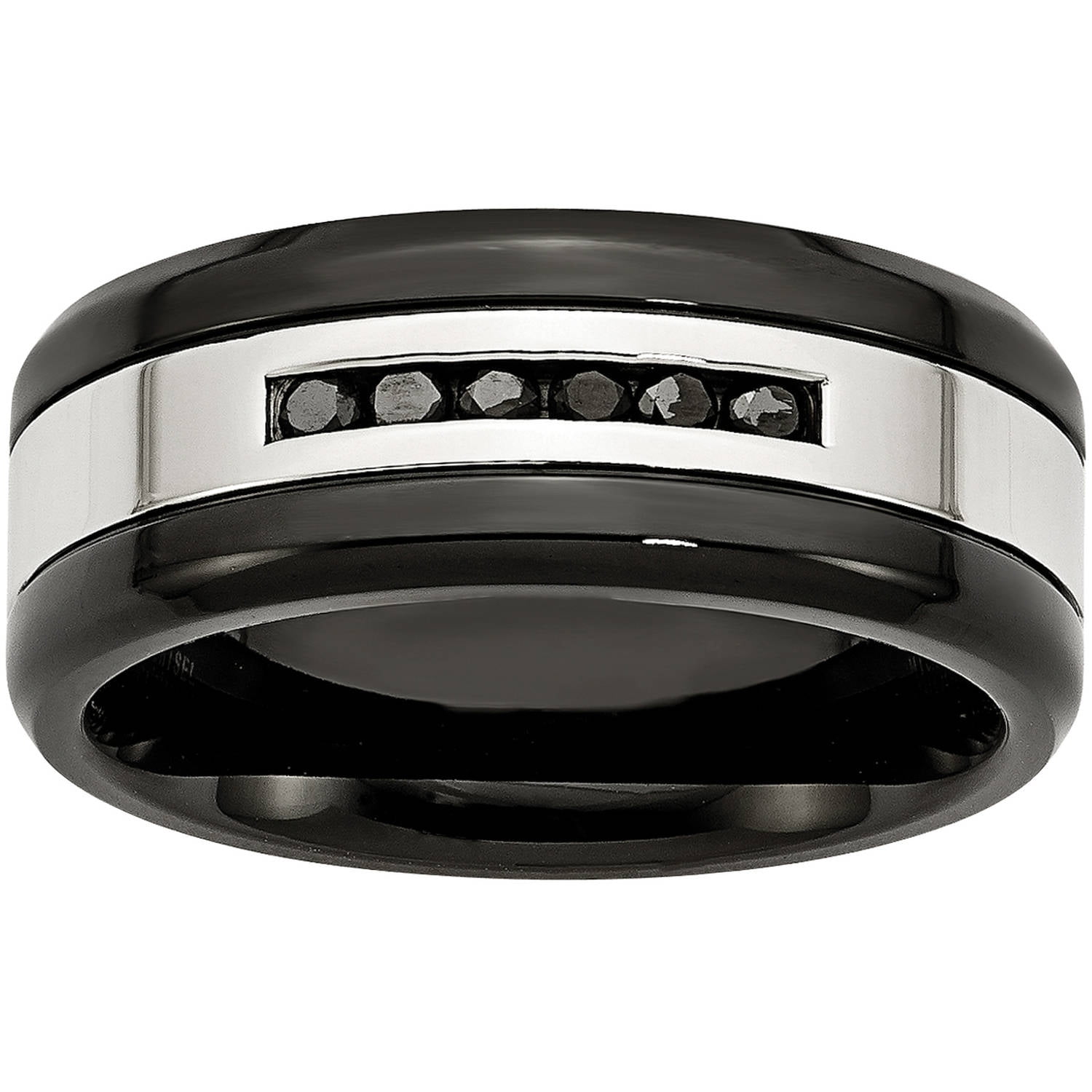 5mm Polished Stainless Steel Flat Comfort Fit Wedding Band - Black Bow  Jewelry Company