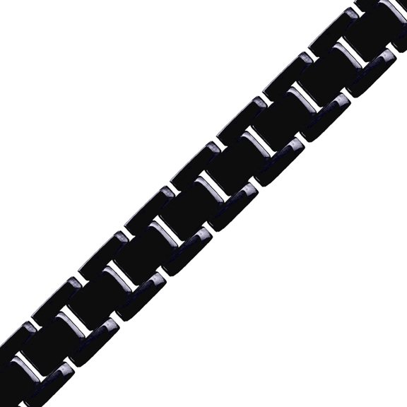 Stainless Steel Black Mens 8.5 Inch Bracelet Link Bracelet for Men
