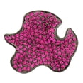 thumbnail image 1 of Stainless Steel Black Pink CZ Large Fashion Cocktail Statement Ring, 1 of 2