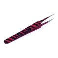 thumbnail image 1 of Stainless Steel Black Pink Zebra Color Eyelash Extension Tweezer Straight A type, 1 of 1