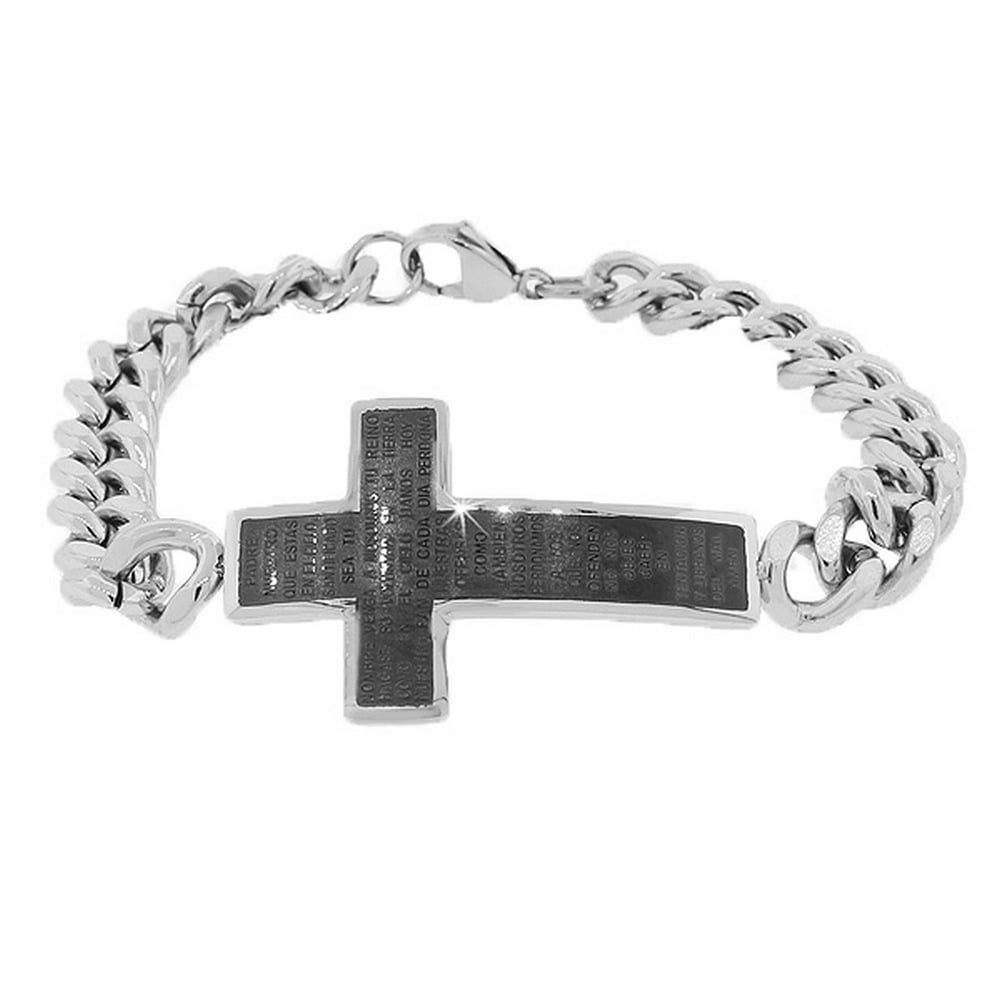 Cross Bracelet for Men, Groomsmen Gift, Men's Bracelet With a Silver Cross  Pendant, Gray Cord, Gift for Him, Christian Catholic Jewelry - Etsy