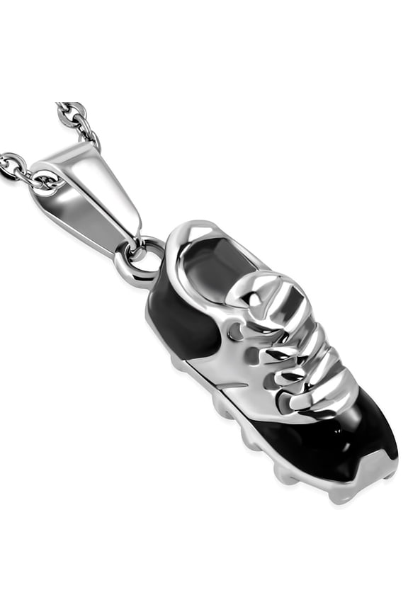 Soccer Cleat Boot Sneaker Pendant Necklace, 18"