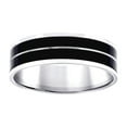 thumbnail image 1 of Stainless Steel Black-tone Mens 7mm Size 8 Comfort-fit Wedding Band Ring Wedding Band for Men, 1 of 2