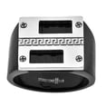 thumbnail image 1 of Stainless Steel Black-tone Mens Greek Key Pattern Size-9 Comfort-fit Fashion Bridal Anniversary Wedding Engagement Band Ring, 1 of 1
