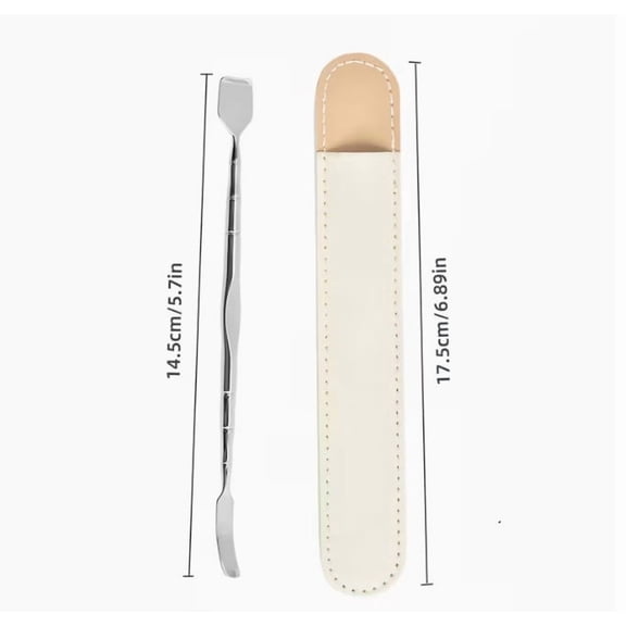 Stainless Steel Blackhead Removal Tool Set with Leather Case - Multifunctional Skin Cleansing Scraper for Effective Blackhead Extraction and Dead Skin Removal