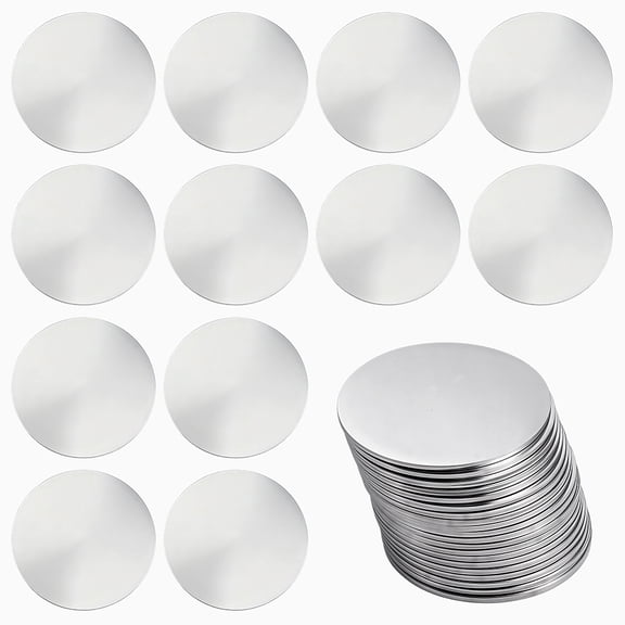 Stainless Steel Blank Sheets Flat Round Stainless Steel Color 40x1.5mm
