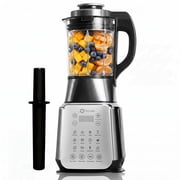 Stainless Steel Blender with Tamper, 59oz Countertop Food Processor, 1500W High Speed Heating Blender