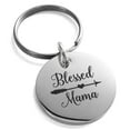 thumbnail image 1 of Tioneer Stainless Steel Blessed Mama Small Medallion Circle Charm Keychain Keyring, 1 of 1