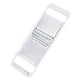 thumbnail image 1 of Stainless Steel Blue White Double-sided Potato Radish Vegetable Shredder Grater for Thin Thick Cuts Easy Meal Prep Kitchen Tool, 1 of 8