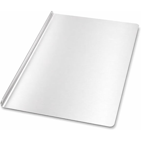 Stainless Steel Board with Lip, Large Metal Board for Kitchen, L-shaped Chopping Board for Meat, Vegetables, Fruits, Bread & Dough, Dishwasher Safe (23.6" x 15.7")