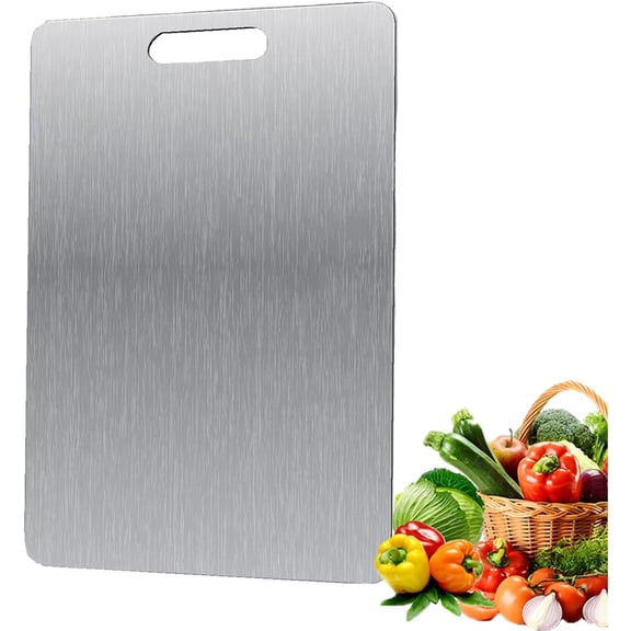 Stainless Steel Boards for Kitchen Double Sided Metal Steel Board for Chopping Meat Fruit Vegetables
