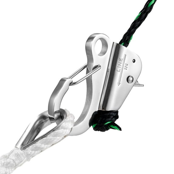 Stainless Steel Boat Anchor Hook, Quick Release Slide Anchor for 3/8"-5/8" Rope, 3700LB Capacity – Knotless Marine Anchoring System