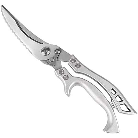 Stainless Steel Bone-Cut Kitchen Scissors, Heavy Duty Kitchen Scissors For Bone Cutting, Poultry Shears With Spring Loaded Handle, Multi-Function Snips For Meat, Vegetables
