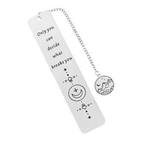 Stainless Steel Bookmarks Inspirational Bookmarks Pendant Bookmarks Metal Bookmarks Page Divider for Teacher Book Lover