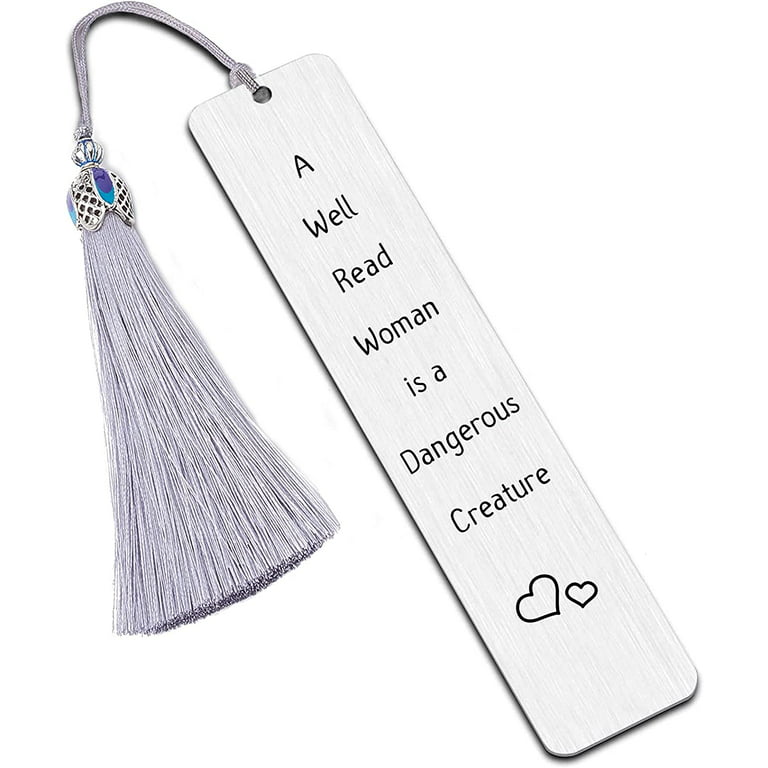 6 Pieces of Metal Bookmarks with Tassels Book Page Markers for Women,  Teachers, Students, Kids, Book Lovers Reader, Writer, Beautiful Fox Deer  Birds