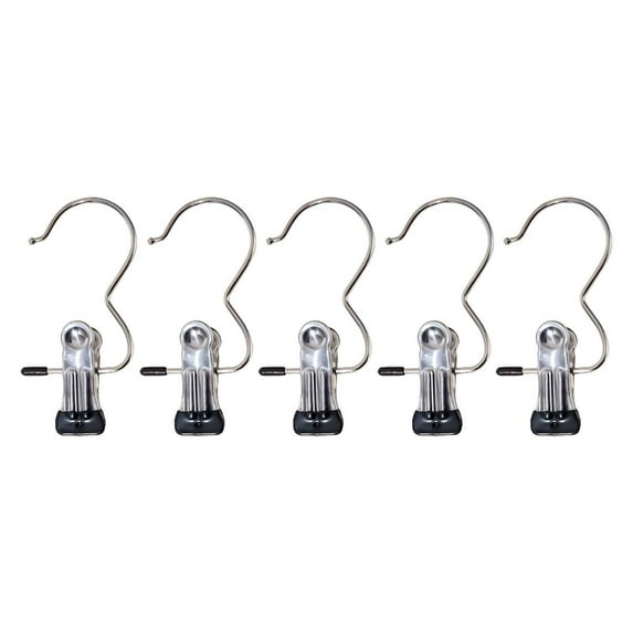 Stainless Steel Boot Hanger Clips,Hanger Clips for Hangers,Space Saving Clothespin Hat Pants Storage Hanging Travel Hook Stainless Steel Boot Hangers Clips Boot Hangers for Closet Laundry