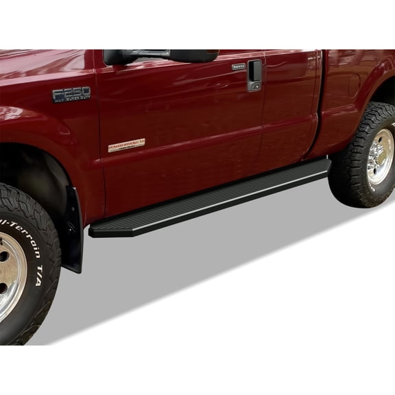 Stainless Steel Both Sides Running Board-H Series W2W 1999-2016 Ford F-250/F-350/F-450/F-550 Super Duty Super Cab 5.5 ft Bed