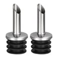 thumbnail image 1 of Stainless Steel Bottle Pourers, 2Pack Olive Oil Spout, for Pours Liquid, Most Liquor Bottles (Black), 1 of 7