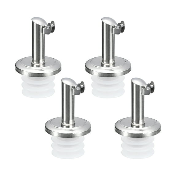 Stainless Steel Bottle Pourers, 4Pack Auto Flip Olive Oil Spout, for Most Liquor Bottles (White)