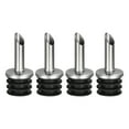 thumbnail image 1 of Stainless Steel Bottle Pourers, 4Pack Olive Oil Spout, for Pours Liquid, Most Liquor Bottles (Black), 1 of 7