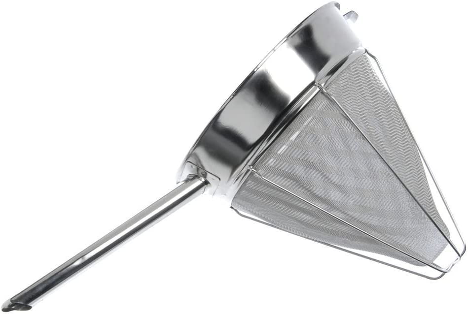 10" Stainless Steel Bouillon Strainer with Reinforced Wire