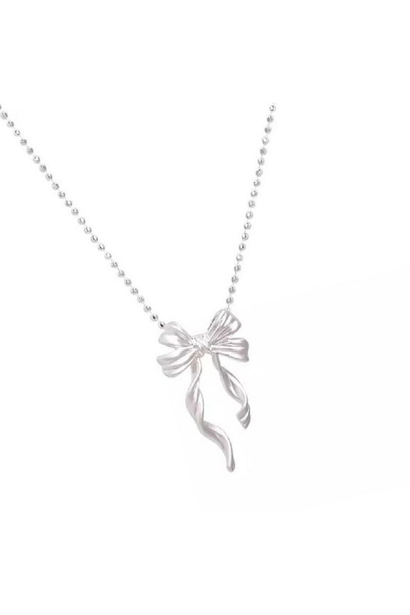 Stainless Steel Bowknot Charm Necklaces Neck Jewelry for Expressing Love