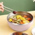 thumbnail image 1 of Stainless Steel Bowl Tableware, Portable Household Fruit Basin, Modern Minimalist Design, Keeps Food Fresh, Kitchen Storage, Serving Dishes, Outdoor Gatherings, Travel Friendly, Insulated, 1 of 8