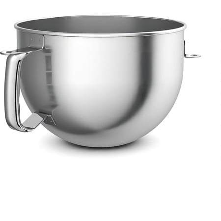 Stainless Steel Bowl for KitchenAid 4.5-6QT Stand Mixer Bowl with Handle Fits K45SS,KV25, KP25