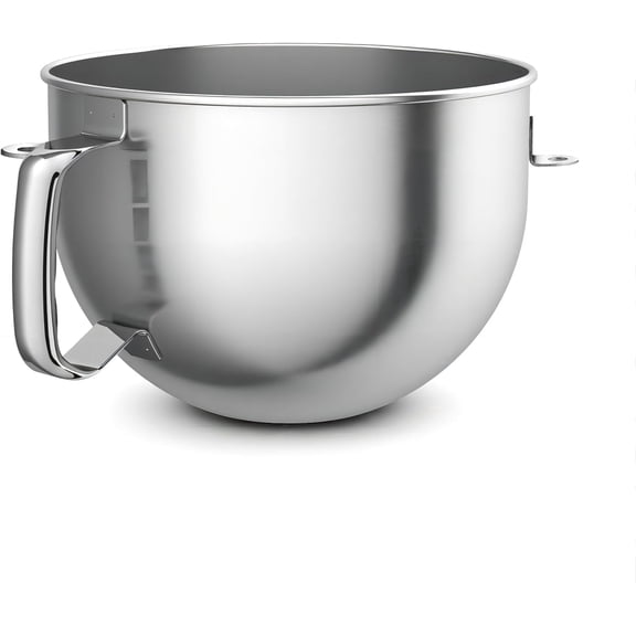 Stainless Steel Bowl for KitchenAid 4.5-6QT Stand Mixer Bowl with Handle Fits K45SS,KV25, KP25